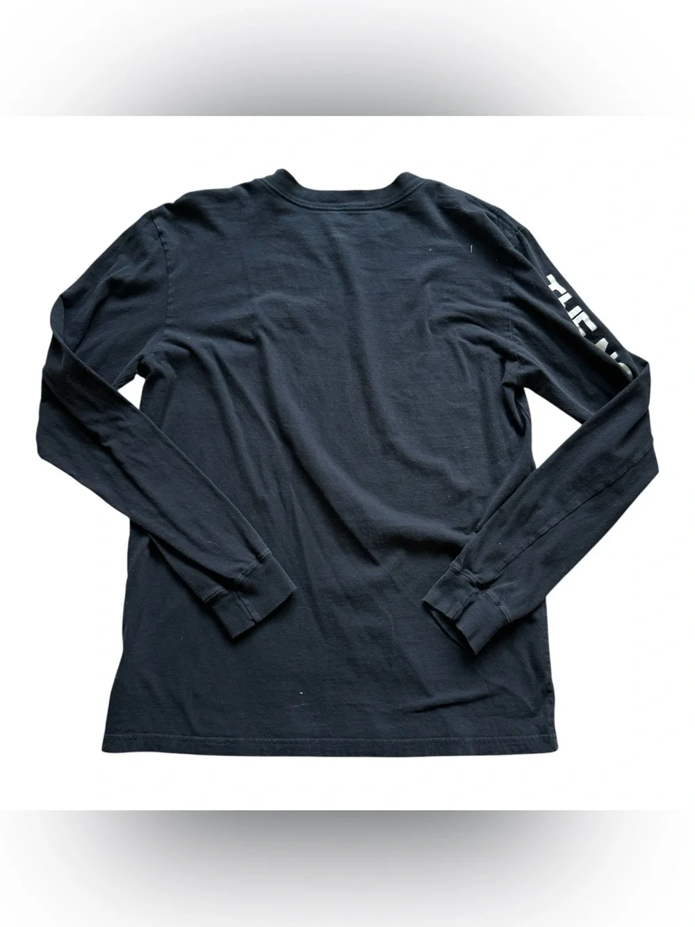 The North Face Black Logo Sleeve Graphic Long Sleeve Cotton Shirt M Activewear